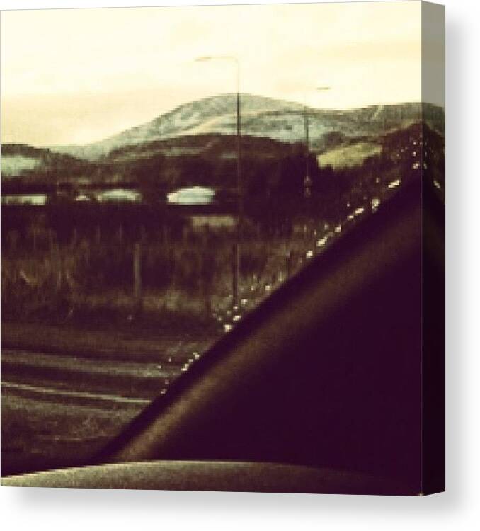  Canvas Print featuring the photograph Snow On The Pentlands, None To Be Seen by Lynsay Downs