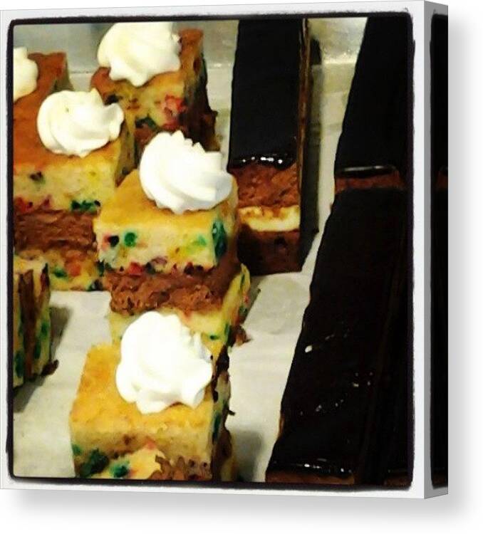 Sweets Canvas Print featuring the photograph So Delicious. #desserts #sweets #cake by Jonny Lightning