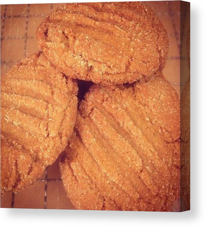 Cookies Canvas Print featuring the photograph Soft Gingerbread Molasses Cookies by Charlotte Roach