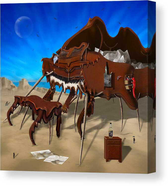 Surrealism Canvas Print featuring the photograph Soft Grand Piano SE 2 by Mike McGlothlen