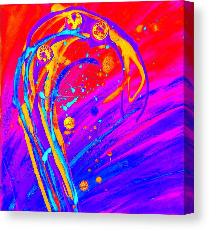 Abstract Canvas Print featuring the painting Solar Flare by Darren Robinson
