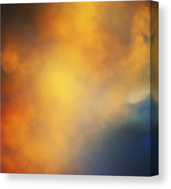 Clouds Canvas Print featuring the photograph Something About A Contrasted #bluesky by Alexis Provenzano