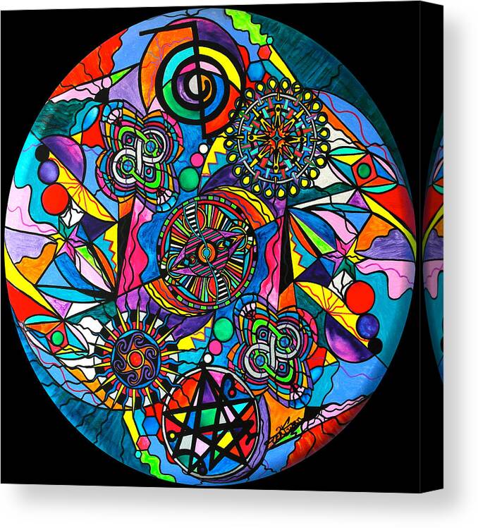 Vibration Canvas Print featuring the painting Soul Retrieval by Teal Eye Print Store