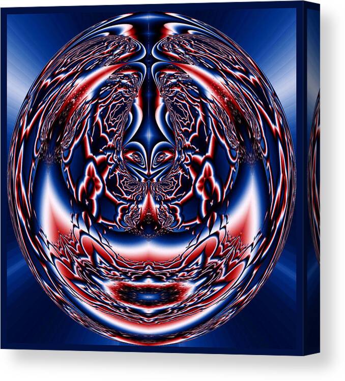 Kaleidoscope Canvas Print featuring the digital art Spherical Art No 5 by Charmaine Zoe