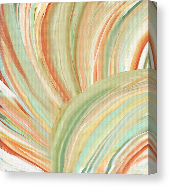 Peach Canvas Print featuring the painting Spring Colors by Lourry Legarde