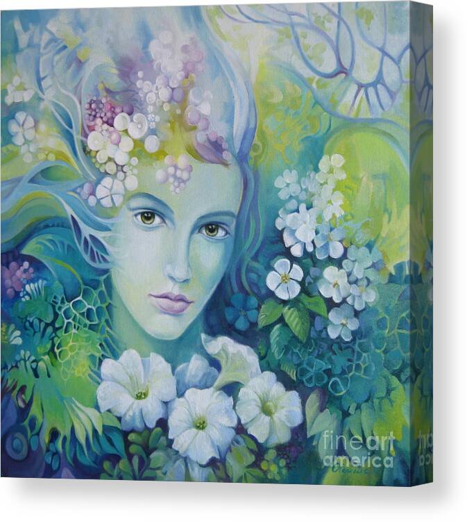 Spring Canvas Print featuring the painting Spring by Elena Oleniuc