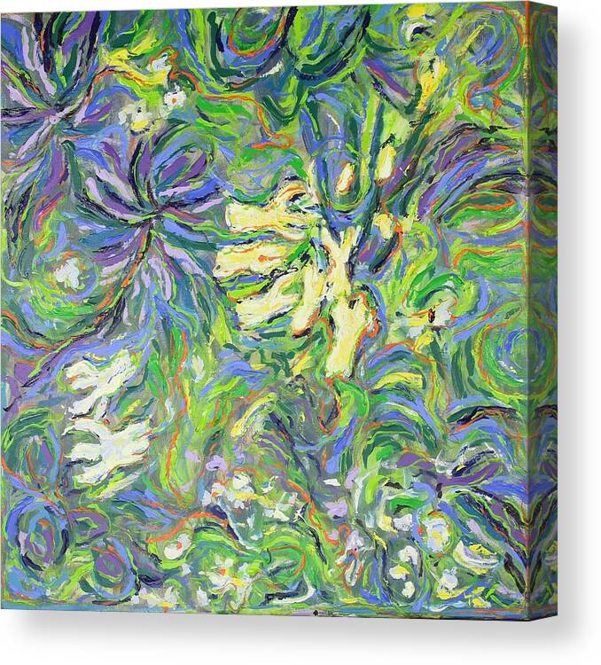 Abstract Canvas Print featuring the painting Spring Exuberance 2 by Zofia Kijak
