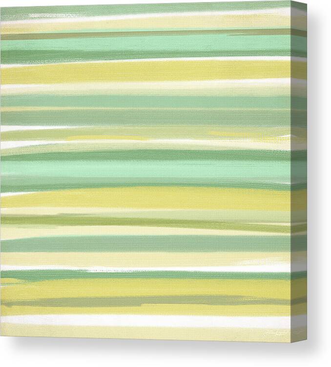 Light Green Canvas Print featuring the painting Spring Green by Lourry Legarde