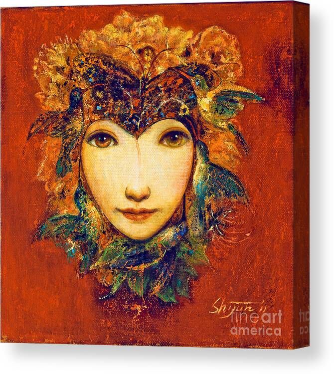 Spring Artwork Canvas Print featuring the painting Spring II by Shijun Munns