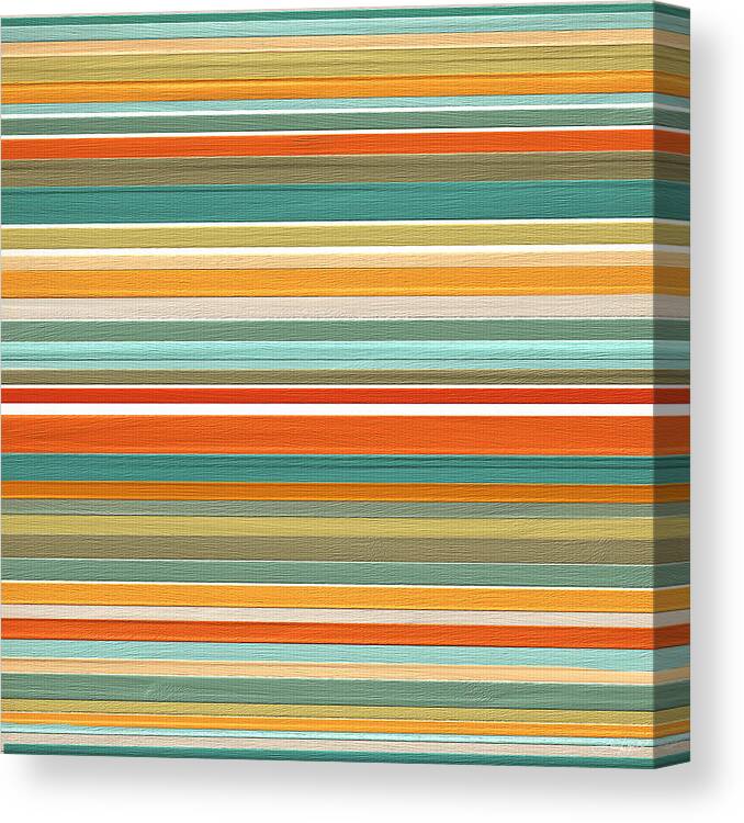 Orange Canvas Print featuring the painting Spring In Sync by Lourry Legarde