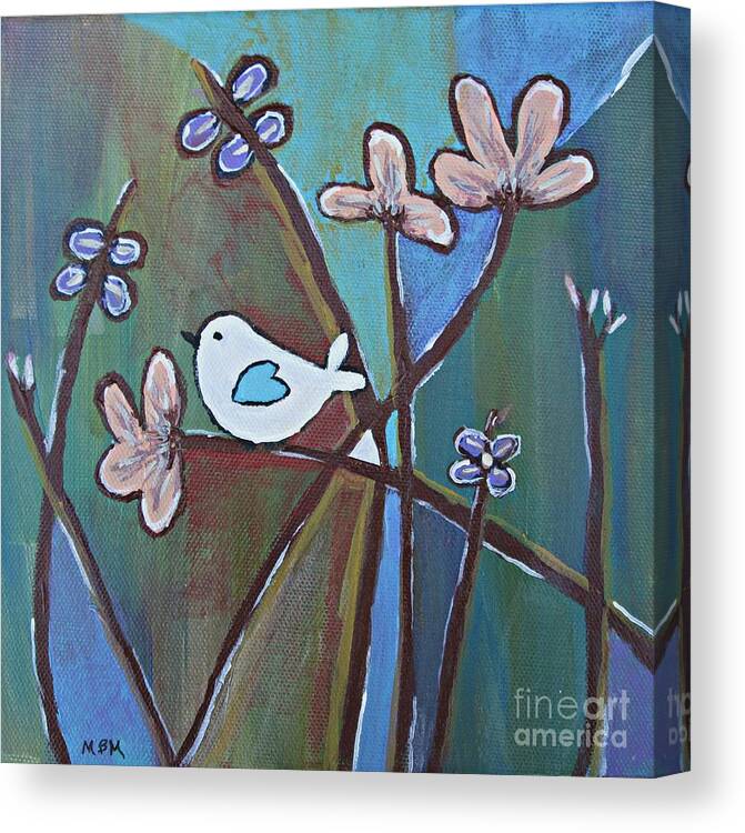 Spring Canvas Print featuring the painting Spring Promise by Mary Mirabal