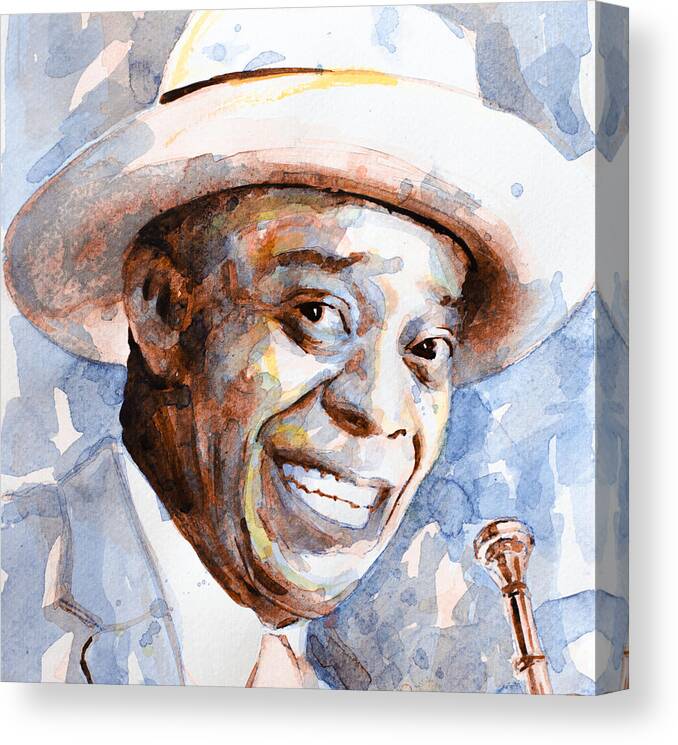 Louis Armstrong Canvas Print featuring the painting St. Louis Blues 2 by Laur Iduc