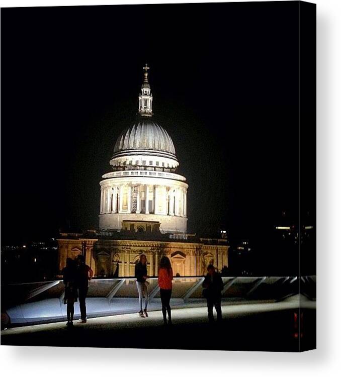 Beautiful Canvas Print featuring the photograph St Paul's Cathedral From Madison's by Luis Aviles