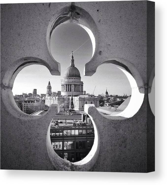 Photo Canvas Print featuring the photograph St Paul's Cathedral by Marc Gascoigne