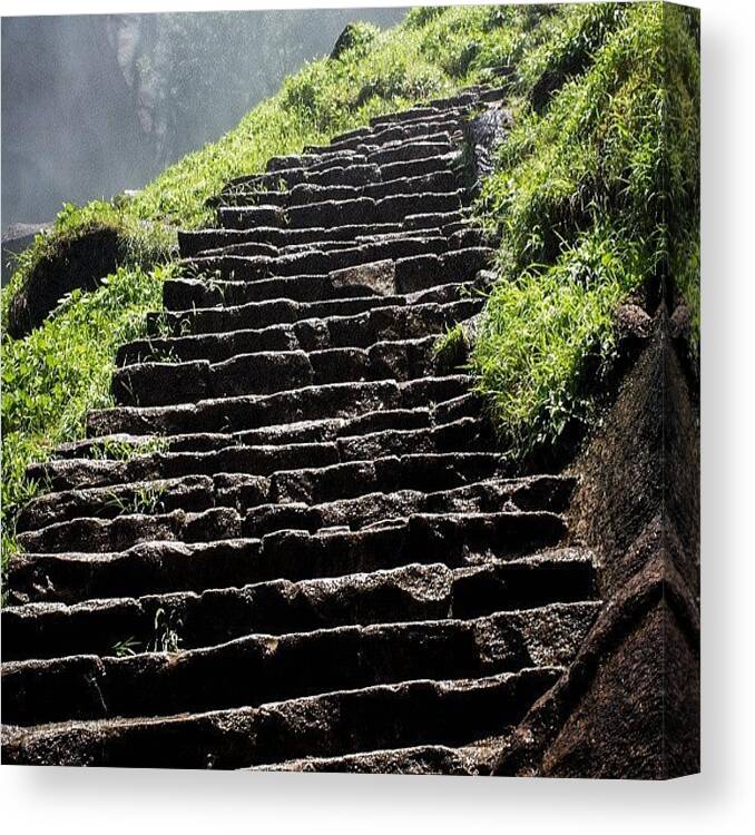Hot_shotz Canvas Print featuring the photograph Stairway In Yosemite National Park by Saul Jesse Beas
