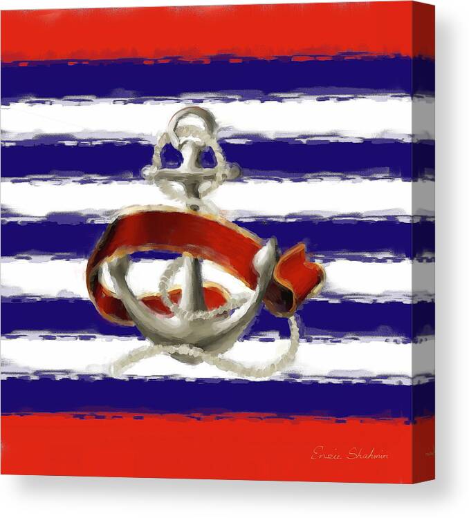 Anchor Canvas Print featuring the painting Stay Anchored by Portraits By NC