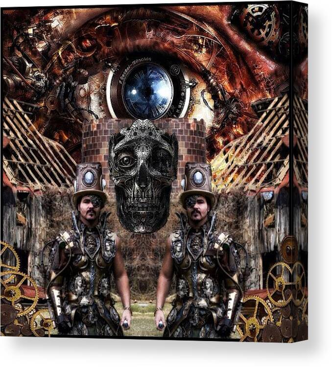 Unitednations_hdr Canvas Print featuring the photograph steampunk 2.0 Beta @blendz_edits by M Dot