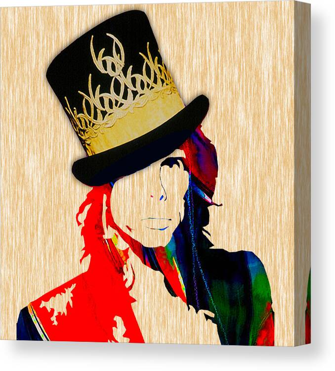 Steven Tyler Canvas Print featuring the mixed media Steven Tyler Collection by Marvin Blaine