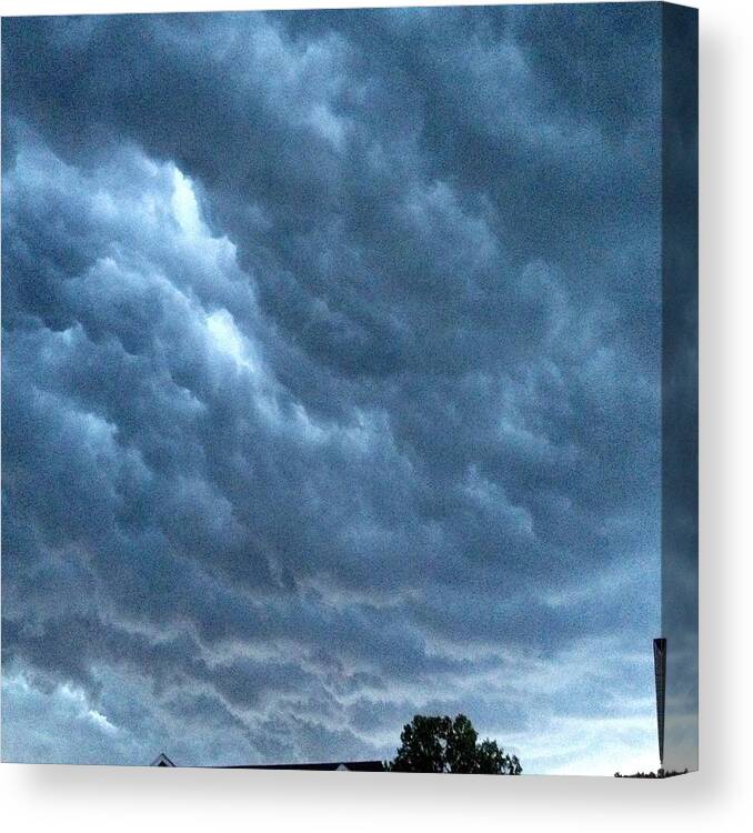 Weather Canvas Print featuring the photograph Storm is brewing by Sue Morris