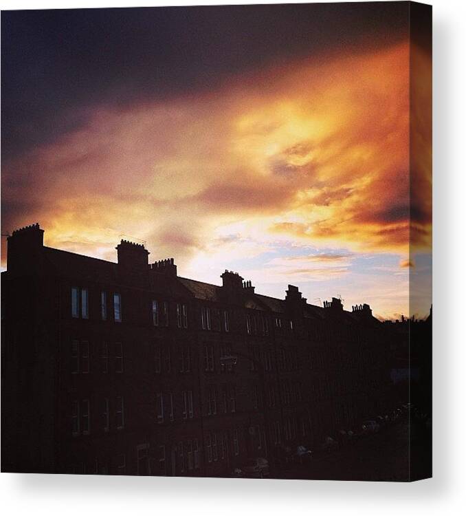  Canvas Print featuring the photograph Stormy Sunday Sky by Sarah Drummond