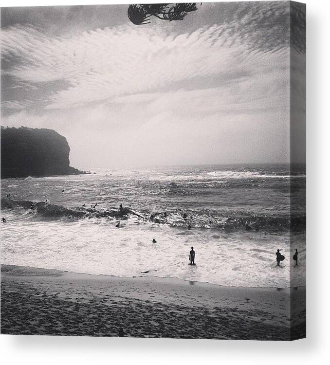  Canvas Print featuring the photograph Stormy Surf.. A Boys Playground by Ellie Susko