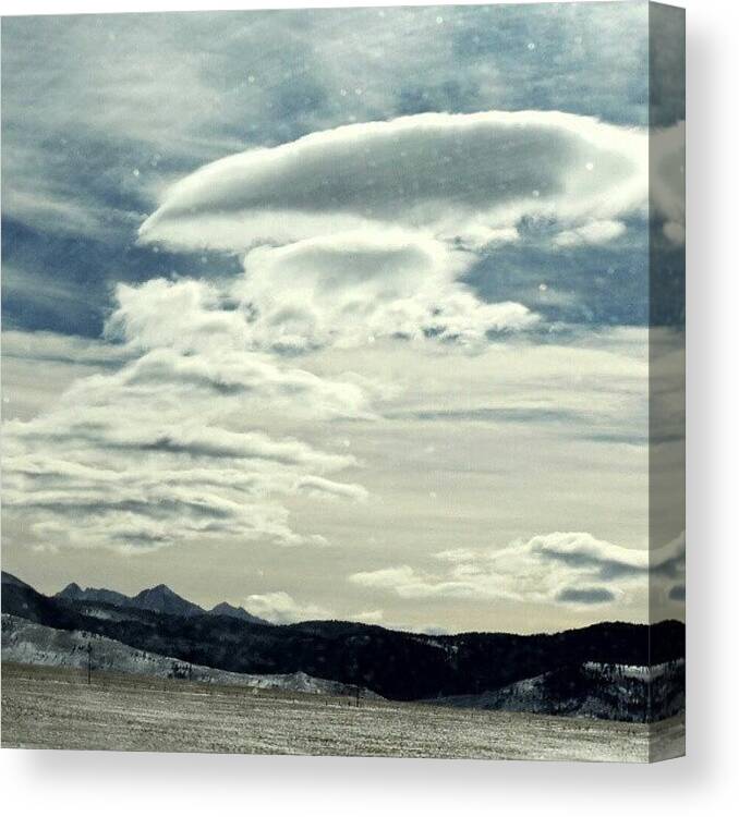 Mountains Canvas Print featuring the photograph Strange Clouds by Kelli Stowe