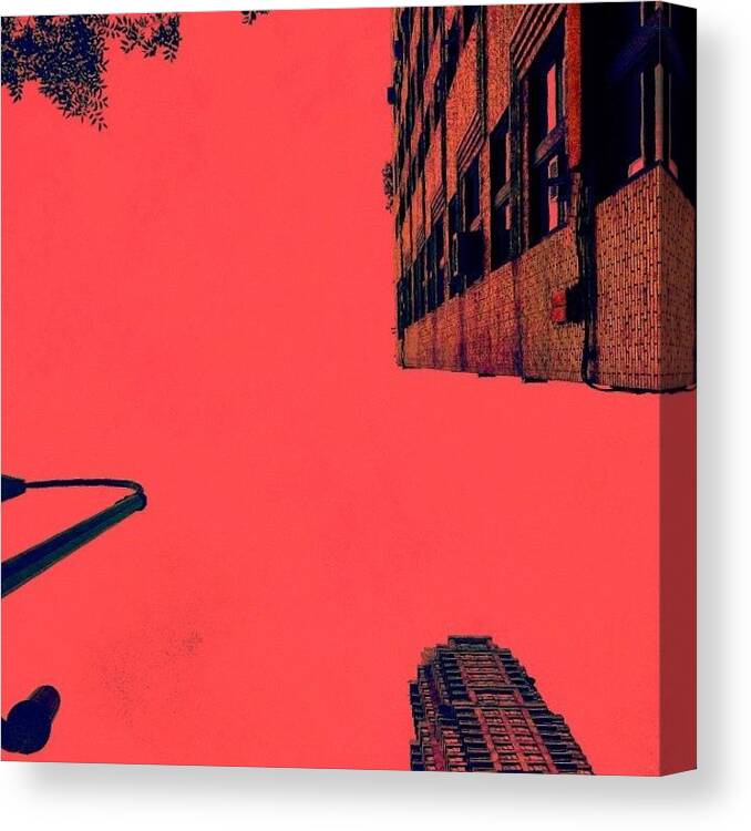 New York City Buildings Canvas Print featuring the photograph Looking Up NYC by Merideth Bray