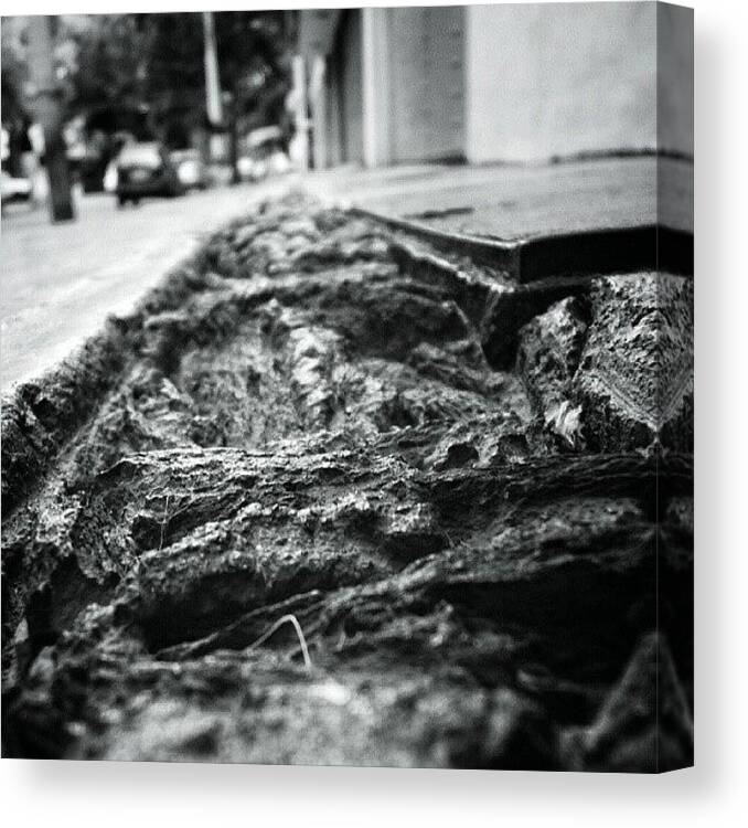 Perspective Canvas Print featuring the photograph #street #stone #car #architecture by Joe Giampaoli