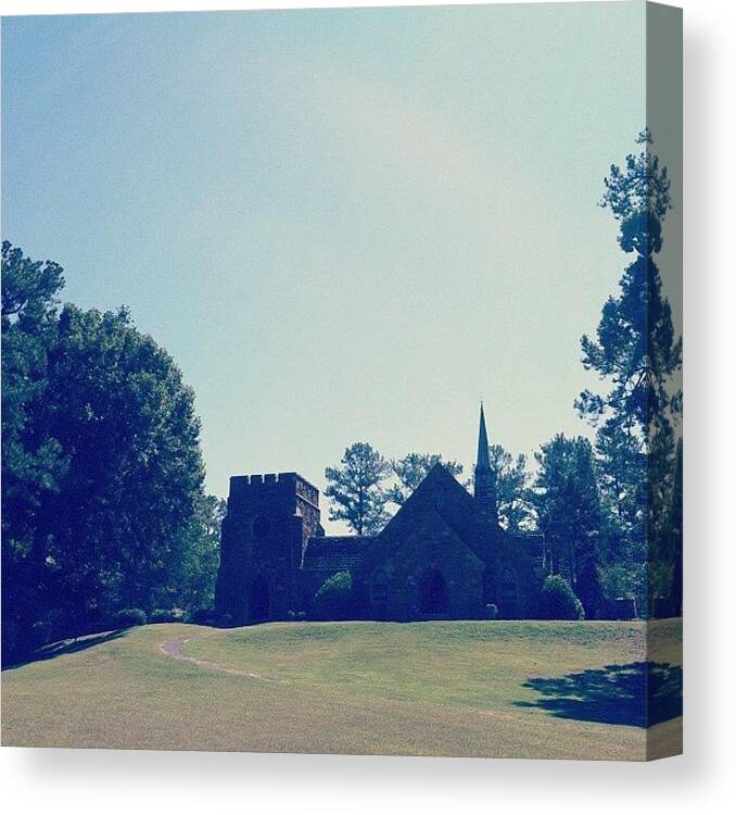  Canvas Print featuring the photograph Studying On The Frost Chapel Lawn by Jenna Brown