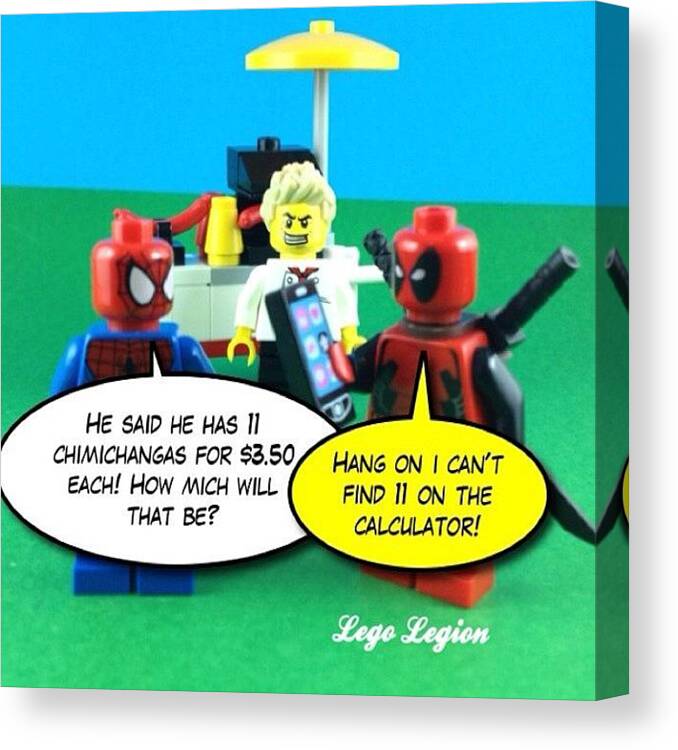 Toys Canvas Print featuring the photograph Stupid Calculators. No Number by Lego Legion