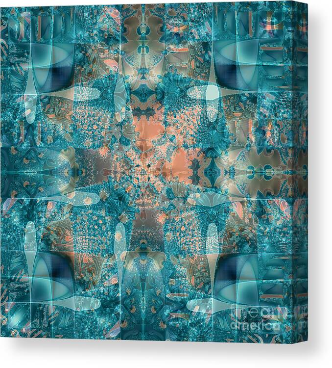 Abstract Canvas Print featuring the digital art Subaqueous by Kristen Fox