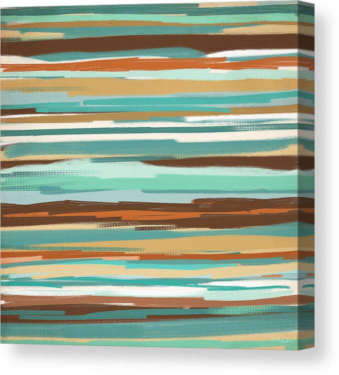 Turquoise Canvas Print featuring the painting Summer Shades by Lourry Legarde