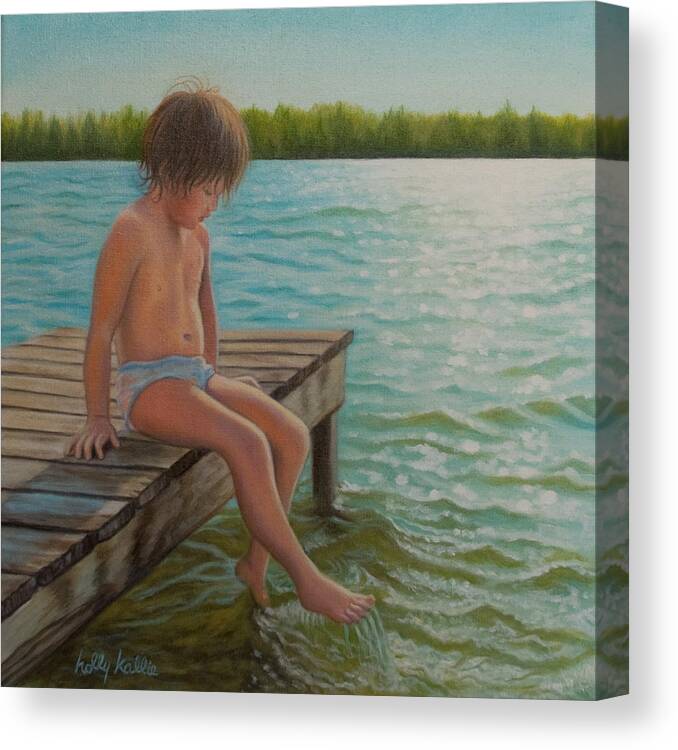 Realistic Canvas Print featuring the painting Summer Simplicity by Holly Kallie