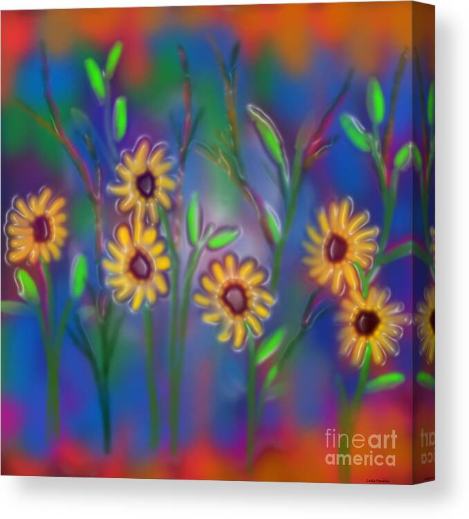 Sunflowers Canvas Print featuring the digital art Summer time sadness by Latha Gokuldas Panicker