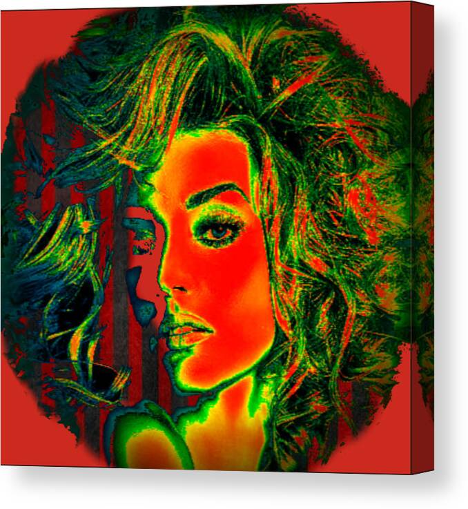 Impression Digital Art Canvas Print featuring the digital art Sun Kissed by Digital Art Cafe
