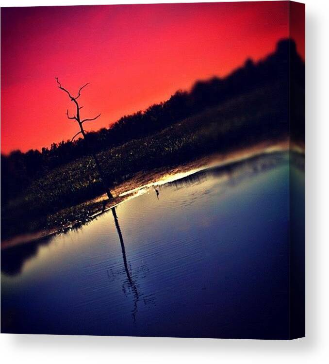 Flstofmind Canvas Print featuring the photograph Sunset At Green Cay #sunset #greencay by Jeremy Ferris