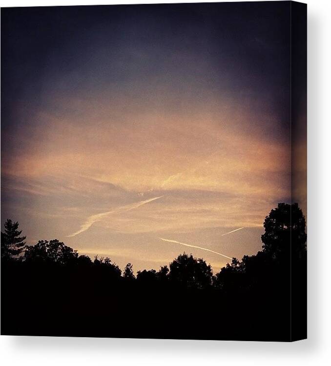  Canvas Print featuring the photograph Sunset From The Back Deck. I Need To Be by Melissa Petrey