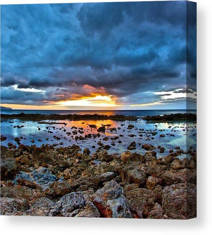 Hawaiistagram Canvas Print featuring the photograph #sunset #ignation #igtube #instalike by Brian Governale