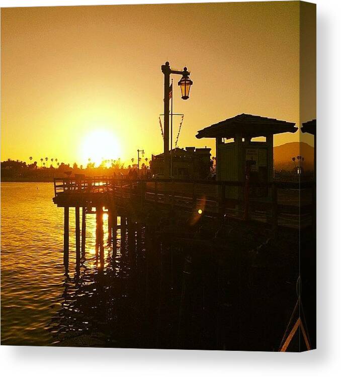 California Canvas Print featuring the photograph Sunset by Larisa Konopleva