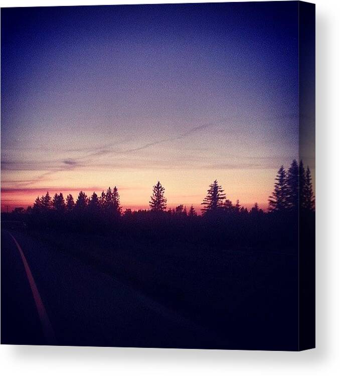 Sunset Canvas Print featuring the photograph Sunset On M115 by Jill Tuinier