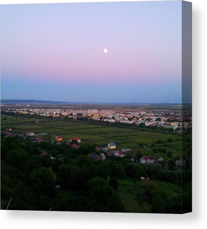 Scenic Canvas Print featuring the photograph Romanian Sunset by Kacie Kemmerer