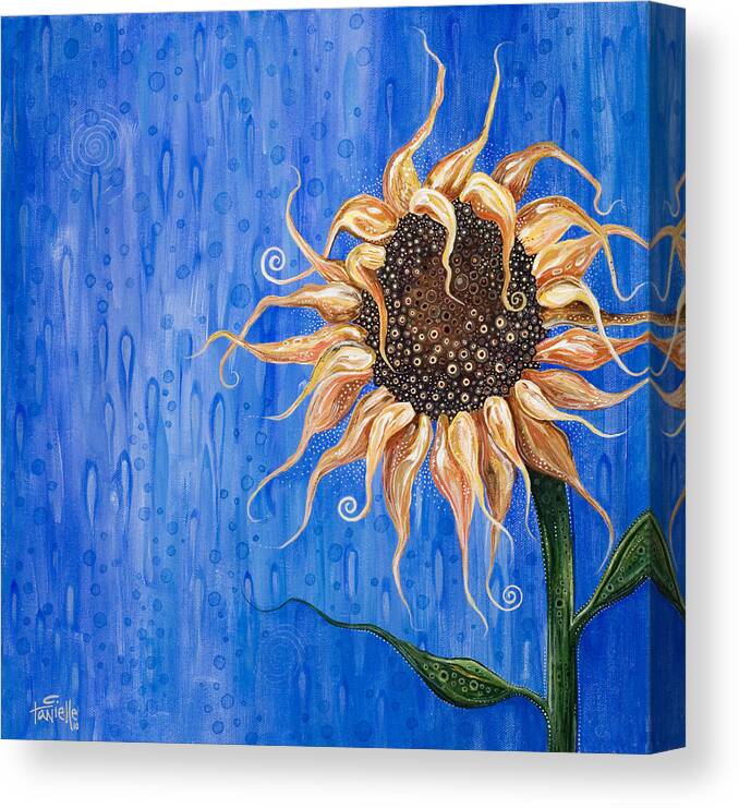 Floral Canvas Print featuring the painting Sunshine After the Rain by Tanielle Childers