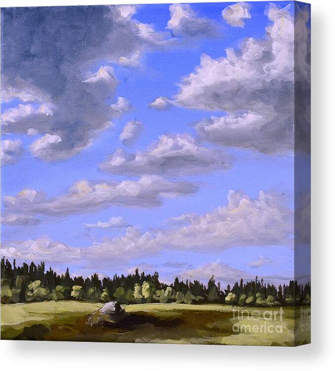 Sweden Canvas Print featuring the painting Sweden in spring by Ric Nagualero