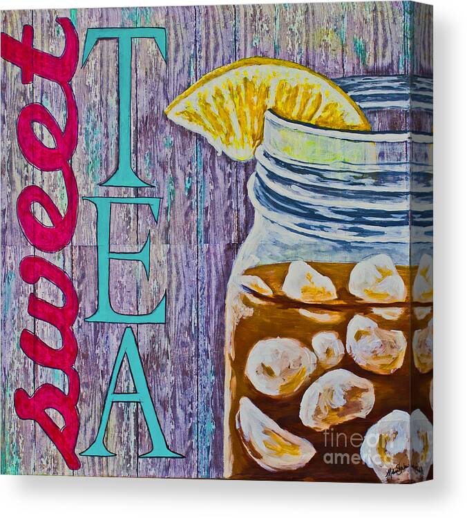 South Canvas Print featuring the mixed media Sweet Tea by Melissa Fae Sherbon