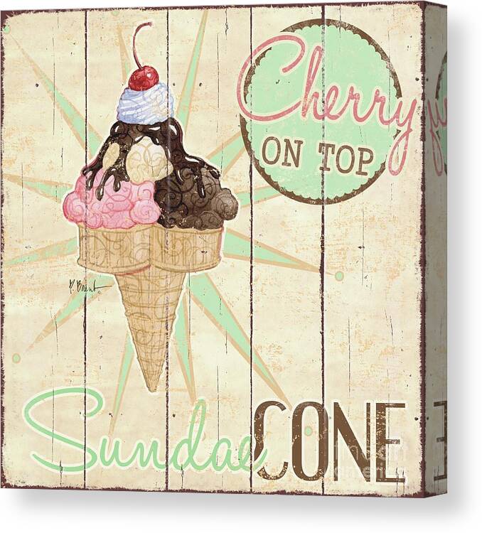 Sweet Canvas Print featuring the painting Sweet Treat Signs II by Paul Brent