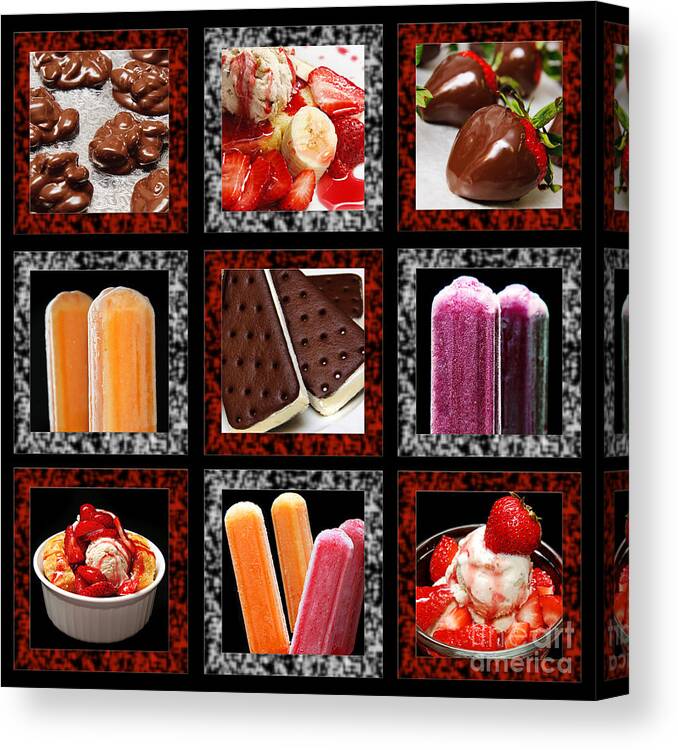 Food Canvas Print featuring the photograph Sweets For The Sweet Tic Tac Toe by Andee Design