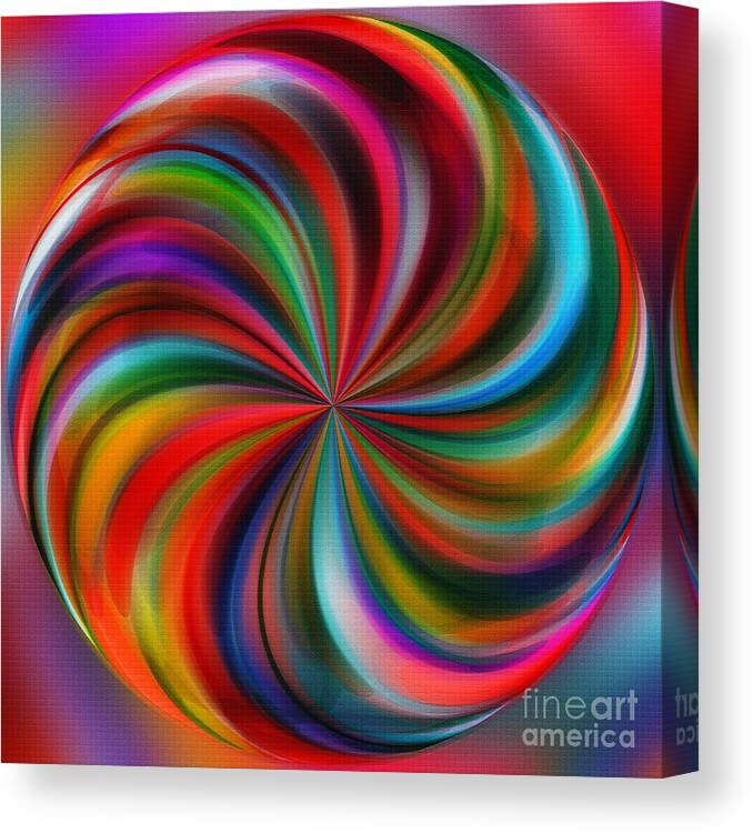 Digital Art Canvas Print featuring the digital art Swirling Color by Kaye Menner by Kaye Menner