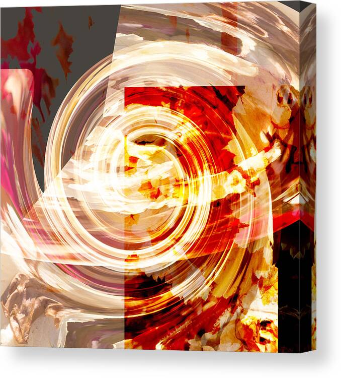 Swirling Leaves Canvas Print featuring the photograph Swirling leaves abstract by Cathy Anderson