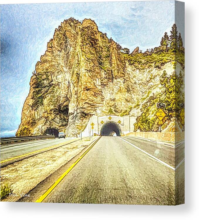  Canvas Print featuring the photograph Tahoe Cave Rock by Don Vine