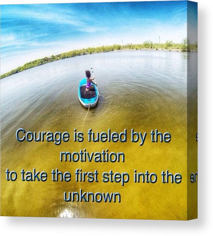 Motivation Canvas Print featuring the photograph First Step by Andrea Brown